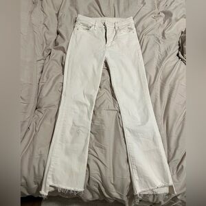 MOTHER Women's Off-White Straight Leg Jeans